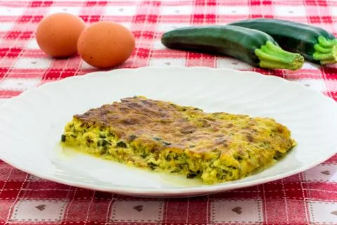 Zucchini pudding Stock Photos
