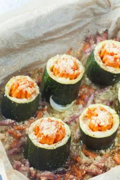 Zucchini rolls Stock Photos