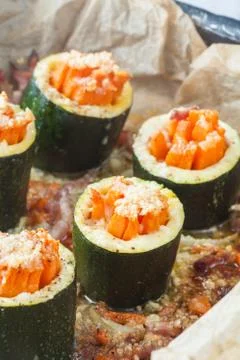 Zucchini rolls Stock Photos