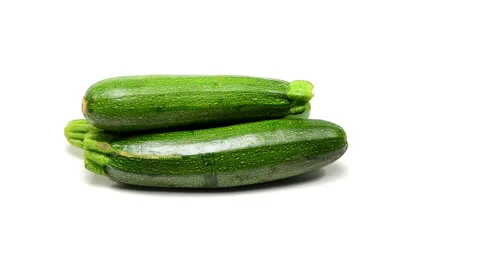 Zucchini rotating on white background Stock Footage 45910069