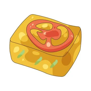 Zucchini slice Stock Illustration