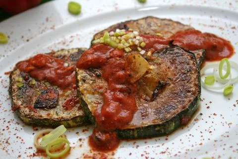 Zucchini slices Stock Photos