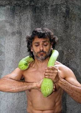 Zucchini snake Stock Photos