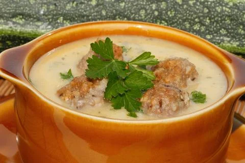 Zucchini soup Stock Photos