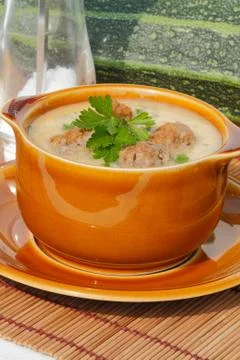 Zucchini soup Stock Photos