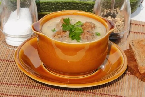 Zucchini soup Stock Photos
