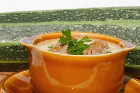Zucchini soup Stock Photos