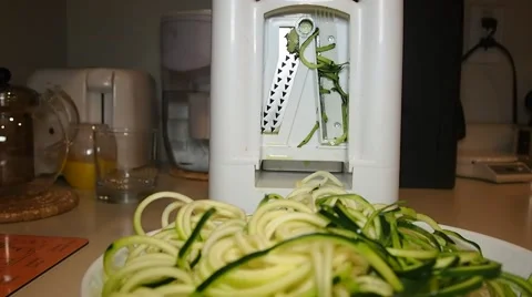 Zucchini Spaghetti Stock Footage 45603945