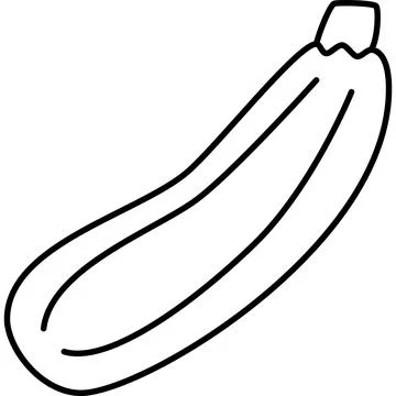 Zucchini Vegetable Icon Vector Outline Stock Illustration