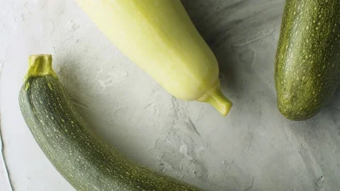 Zucchini on white background Stock Footage 140025804