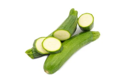 Zucchini on white background Stock Photos