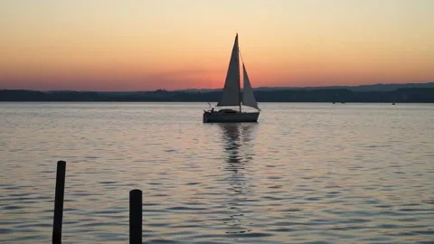 Zug-Lake-sunset Stock Footage 162729167
