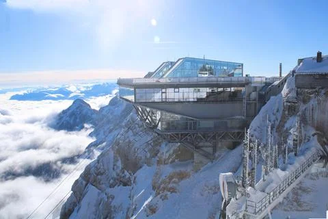 The Zugspitze cable car Stock Photos