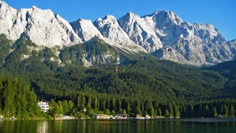 Zugspitze, eibsee Stock Photos