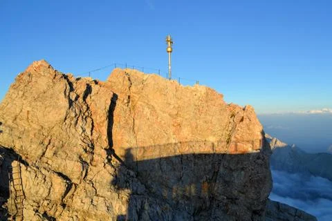 Zugspitze, top of germany Stock Photos
