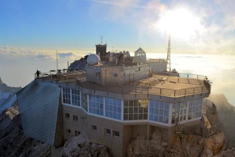 Zugspitze, top of germany Stock Photos