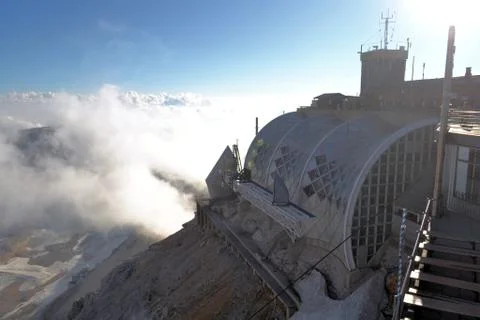 Zugspitze, top of germany Stock Photos