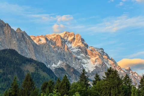 Zugspitze top of germany Stock Photos
