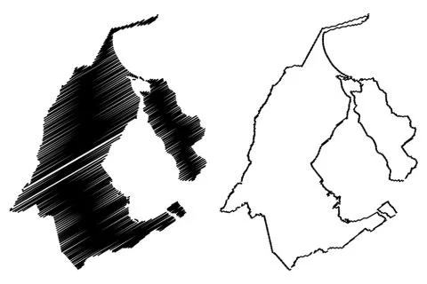 Zulia State map vector.... Stock Illustration