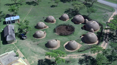 Zulu Kraal Stock Footage 65434053