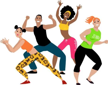 Zumba class Stock Illustration