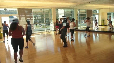 Zumba Dance Class Workout Stock Footage 21425110