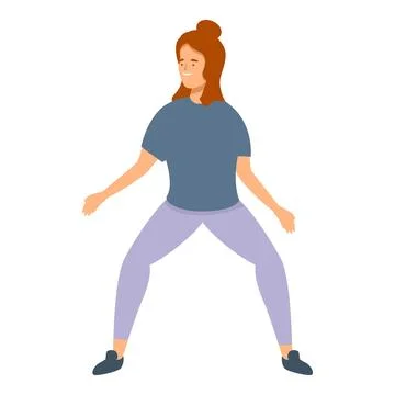 Zumba dancer icon cartoon vector. Fitness female 스톡 일러스트