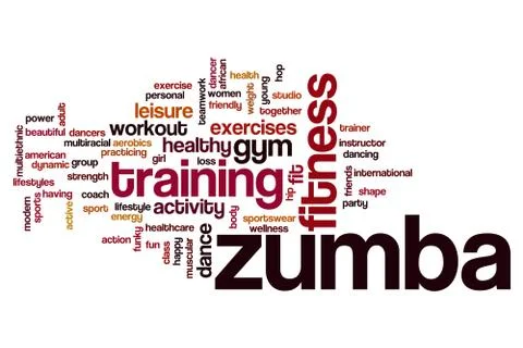 Zumba word cloud 스톡 일러스트