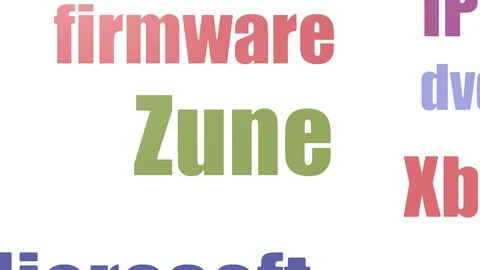 Zune Word Cloud Animated Isolated Stock Footage 103668063