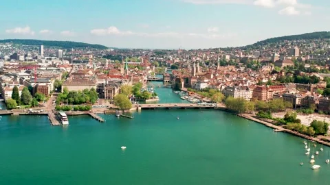 Zurich Drone 1 Video stock 156540539