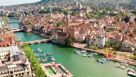 Zurich Drone 3 Video stock 156540529