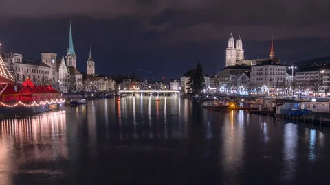 Zurich Hyper Lapse Stock-Footage 97505303