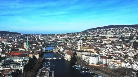 Zurich landing Stock Footage