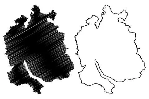Zurich map vector.... Stock Illustration