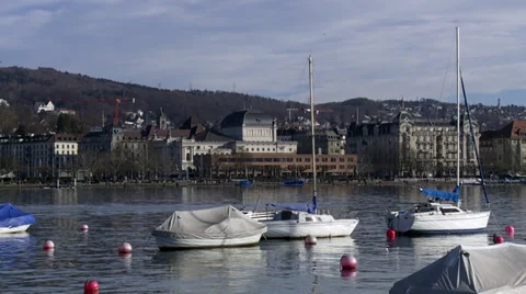 Zurich Opera and Lake 動画素材 33986191