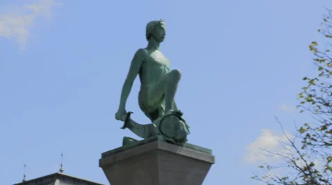 Zurich statue Stock Footage 41463156