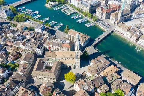 Zurich in summer 스톡 사진