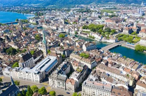 Zurich in summer Stock Photos