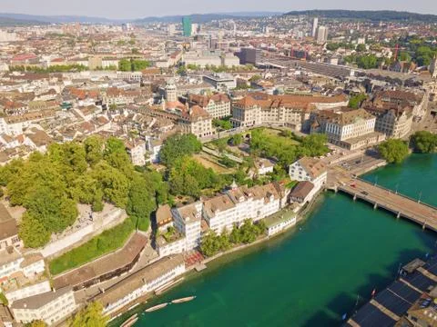 Zurich in summer Stock Photos