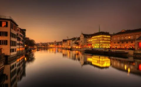 Zurich Sunset Stock Photos