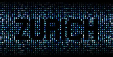 Zurich text on hex code illustration Stock Illustration
