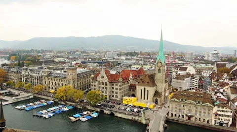 Zurich top view Stock-Footage 56542335