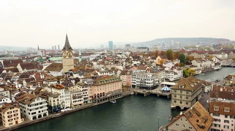 Zurich top view Vídeo Stock 56542343