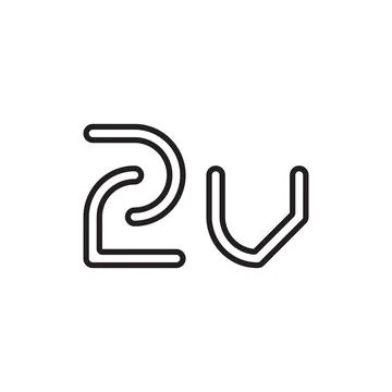 Zv initial letter vector logo icon Stock Illustration