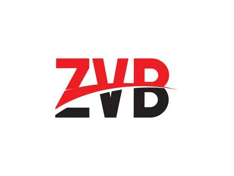 ZVB letters isolated on white background, vector logo Stock Illustration