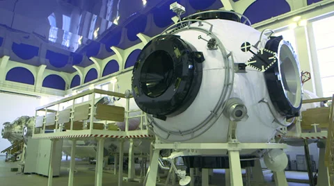 Zvezda module of the ISS, panorama Stock Footage 34804716
