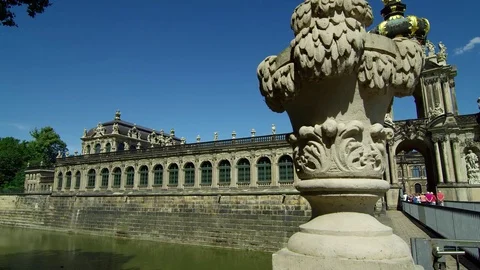 Zwinger Palace (Der Dresdner Zwinger) in Dresden Stock Footage 80867084