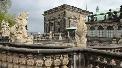 Zwinger palace in Dresden Stock Footage 39986565
