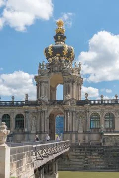 The Zwinger, a palatial complex in the baroque style in Dresden, Germany. The Stock Photos