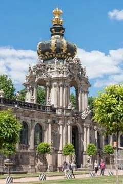 The Zwinger, a palatial complex in the baroque style in Dresden, Germany. The Stock Photos